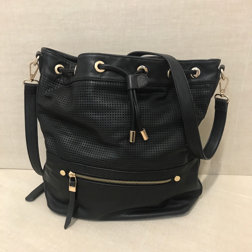 Beautiful Black Tote Weekend Vegan Leather Bag